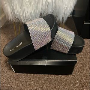 LILIANA Sparkly Platform Sandals